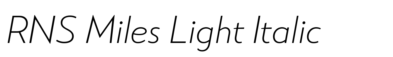 RNS Miles Light Italic
